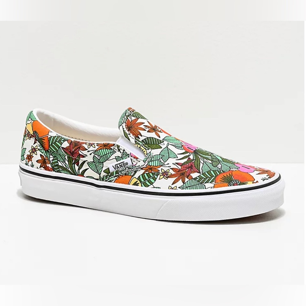 New! Vans Classic Slip Ons Kids Size 12.5 Multi Tropic